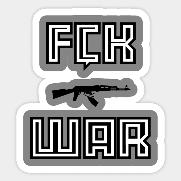 FCK WAR Sticker by Graograman